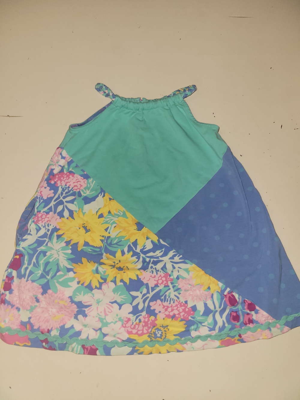 MATILDA JANE Girls Size 4 Multicolor Floral Strappy Sleeveless Sundress Knee